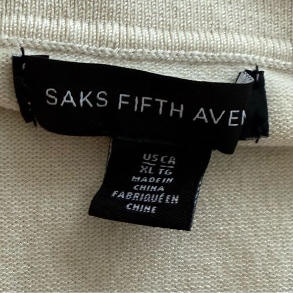 Saks Fifth Ave V-neck Striped Sweater size XL - Picture 5 of 7